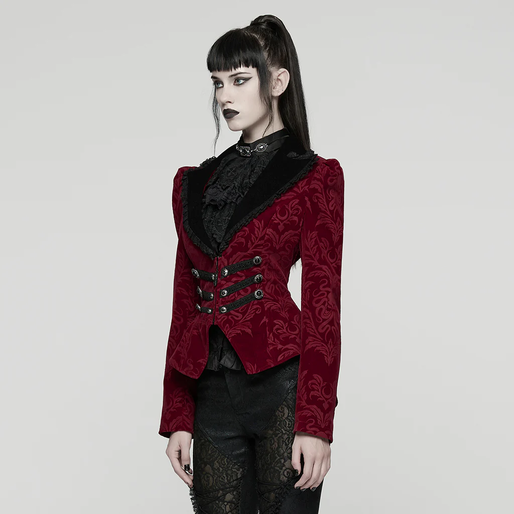 Goth Vintage Print Coat - Image 14