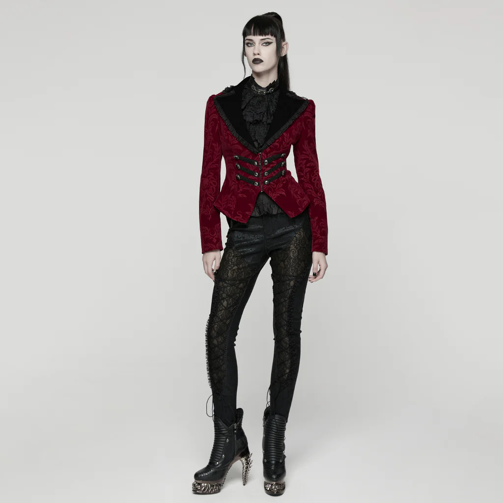 Goth Vintage Print Coat - Image 16