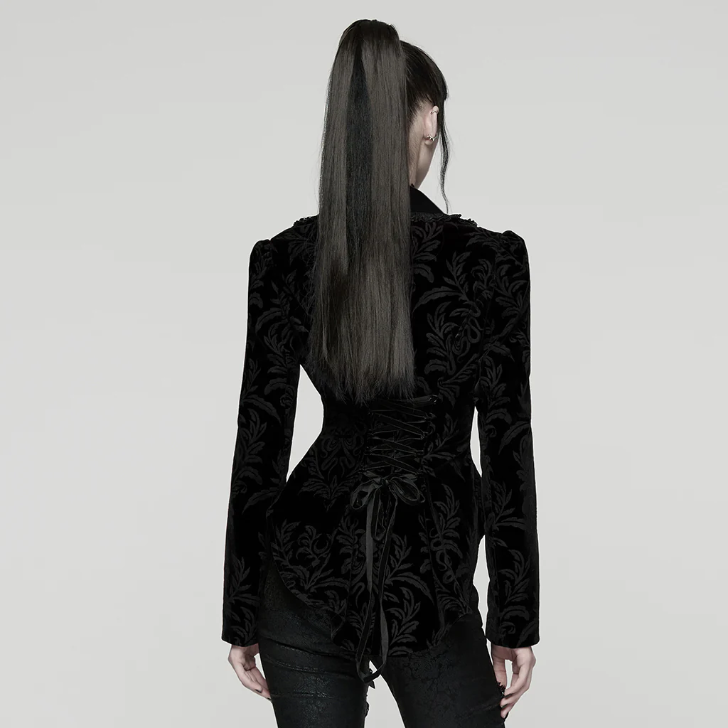 Goth Vintage Print Coat - Image 3