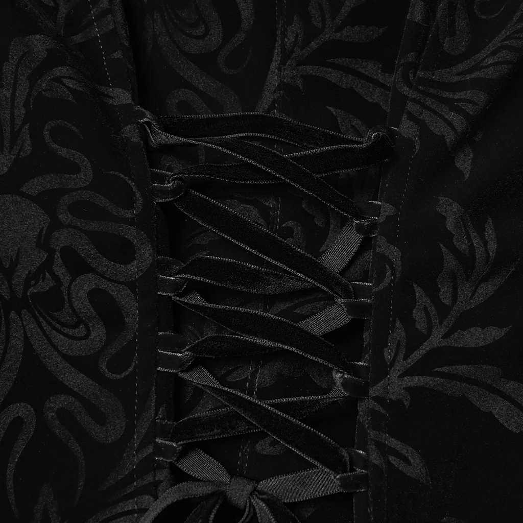 Goth Vintage Print Coat - Image 4