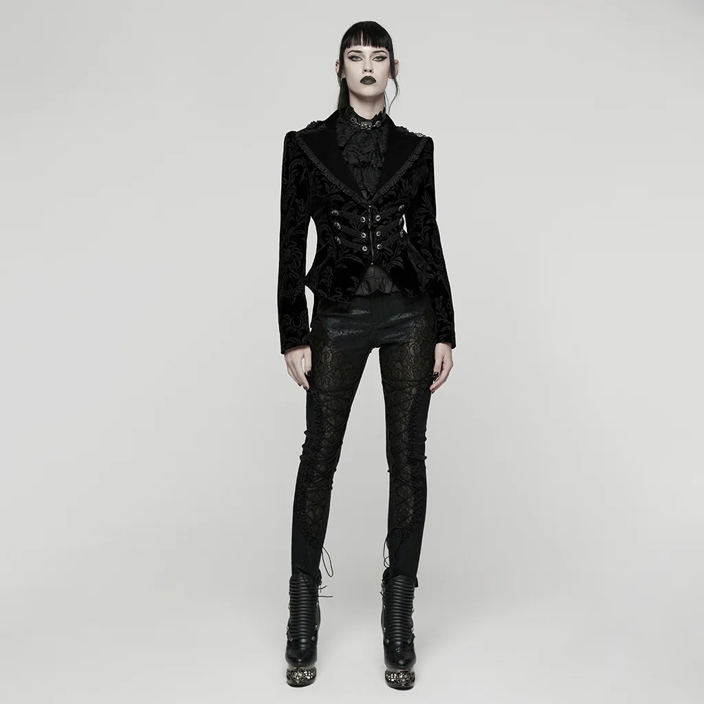 Goth Vintage Print Coat - Image 6