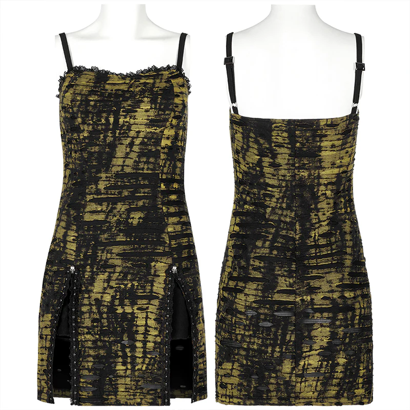 Gothic abstract print slip dress - Image 4