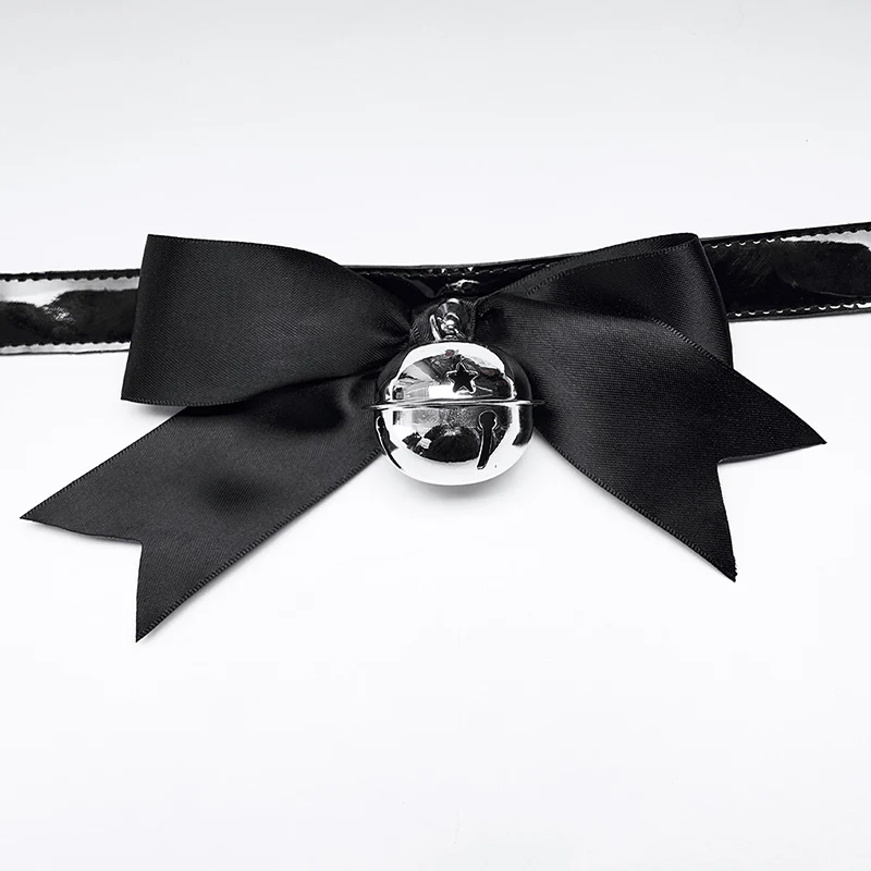 Gothic black-and-white 3D bow collar - Image 5