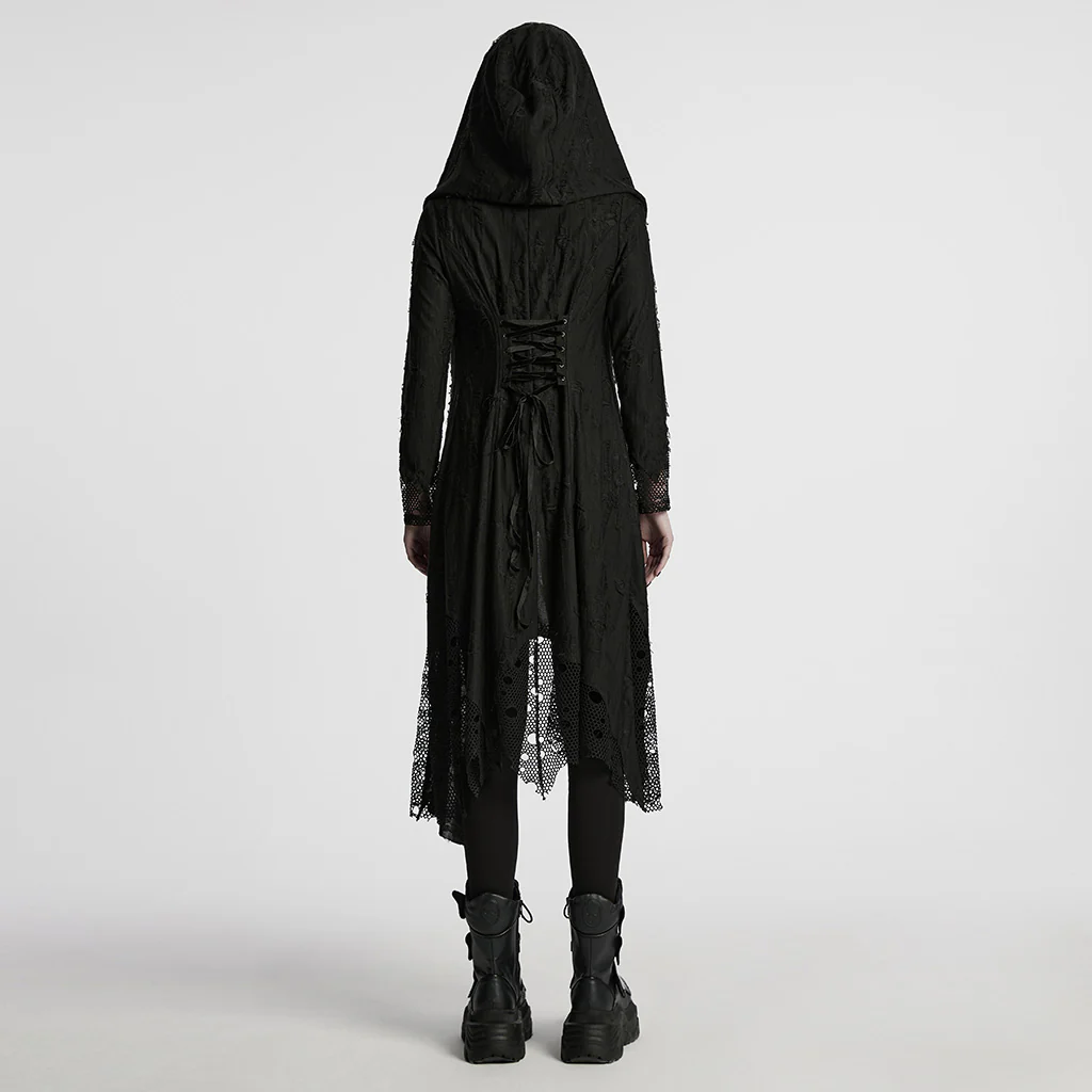 Gothic Decadent Asymmetric Knitted Coat - Image 4
