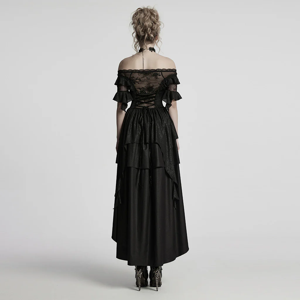 Gothic Elf Off Shoulder Dress - Image 4