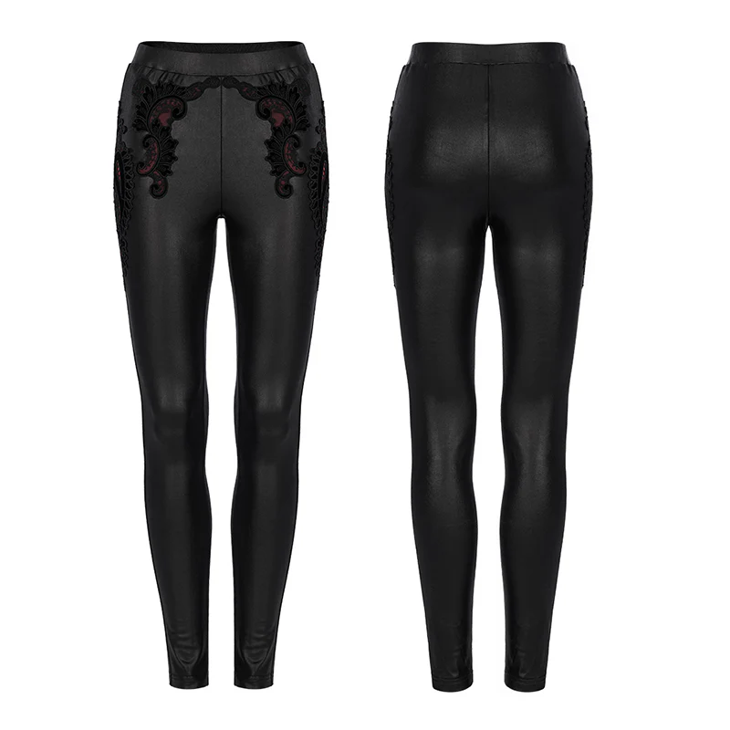 Gothic exquisite applique leggings - Image 4