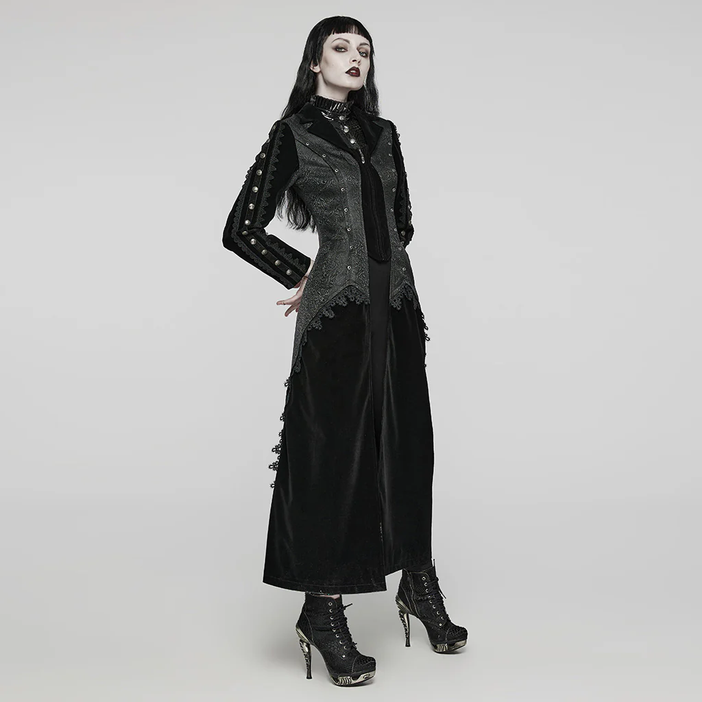 Gothic gorgeous countenance long coat - Image 5