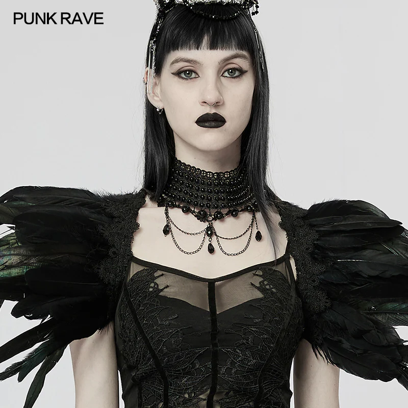 Gothic gorgeous black pearly choker - Image 5