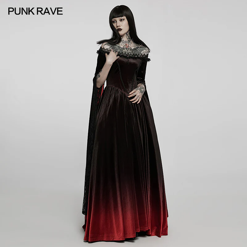 2022 Gothic gradient gown dress - Image 3