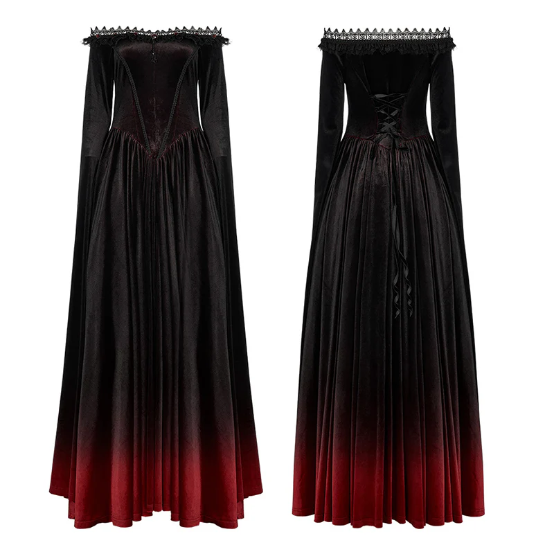 2022 Gothic gradient gown dress - Image 4