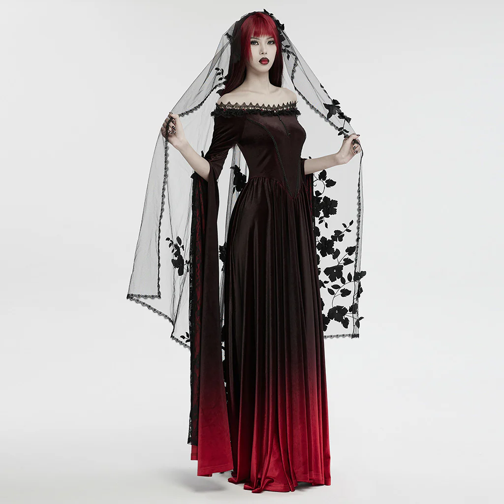 Gothic handmade flower veil - Image 7
