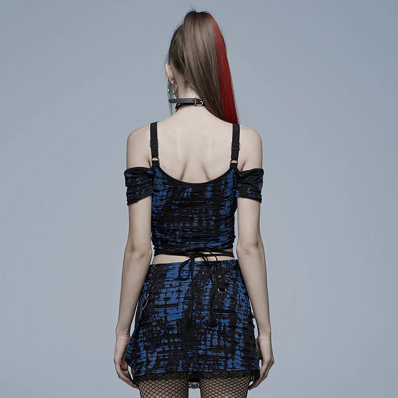 Gothic knitted print T-shirt - Image 3