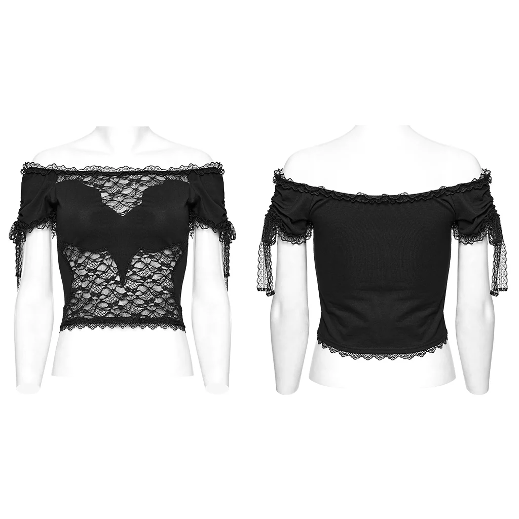 Gothic off shoulder lace corp Top - Image 5