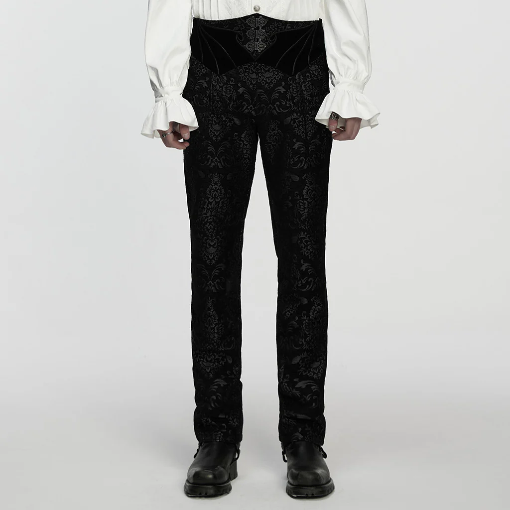 Gothic Retro Jacquard Embroidered Pants