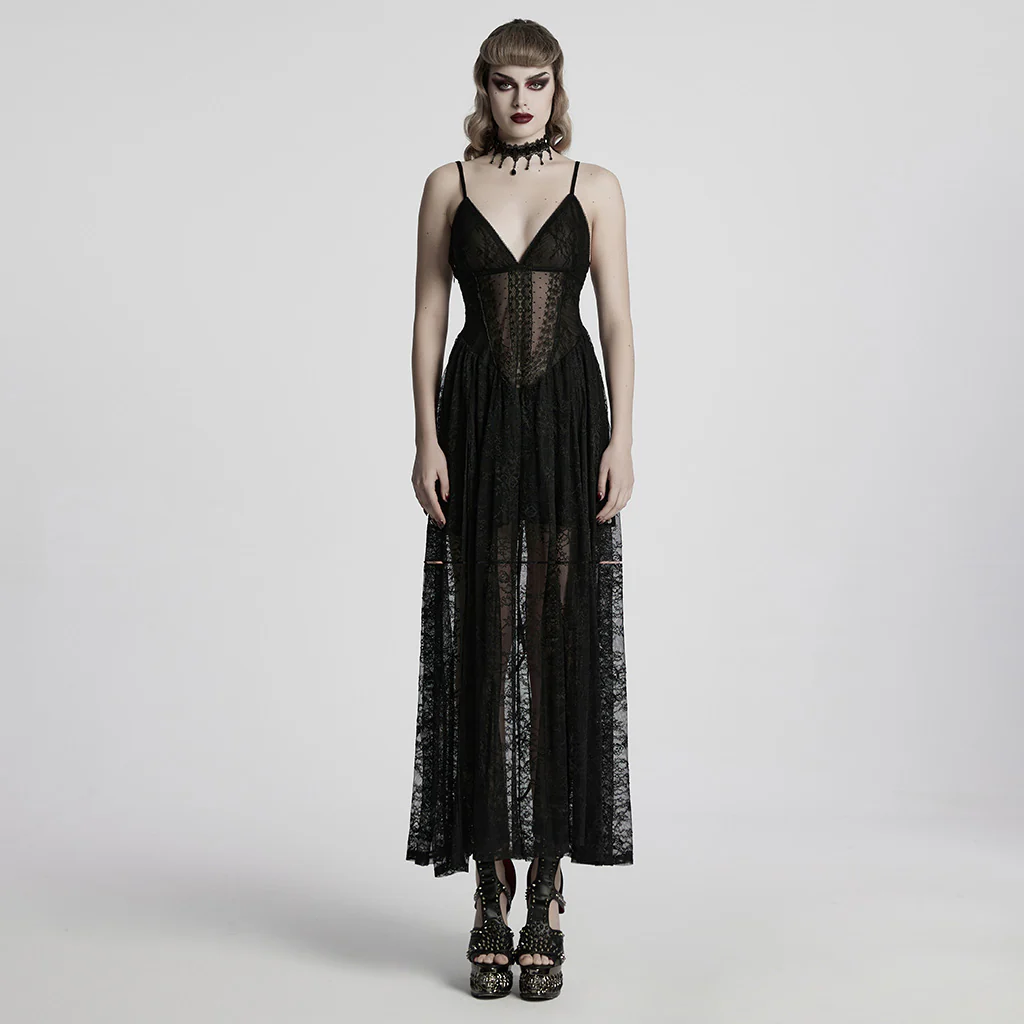 Gothic sexy lace dress