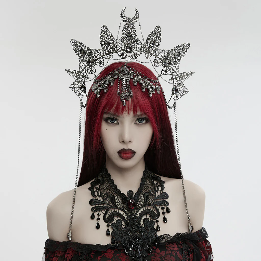 Gothic Skull Chain Crown