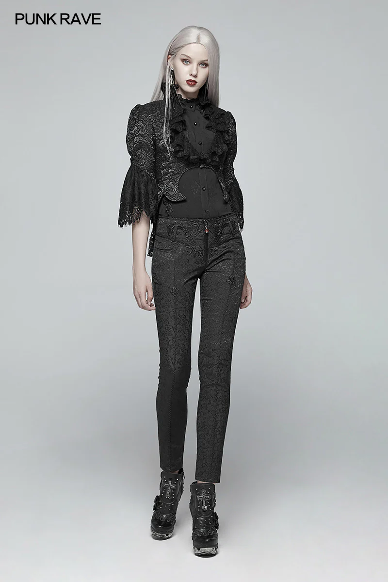 Gothic Standing Collar Short Coat - Image 6