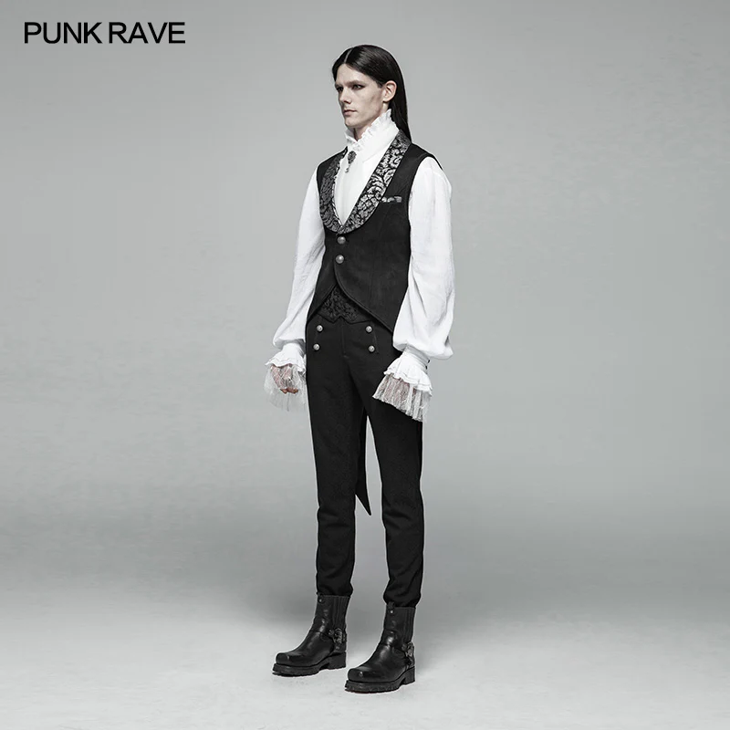 Gothic V-neck Swallow Tail Vest - Image 2