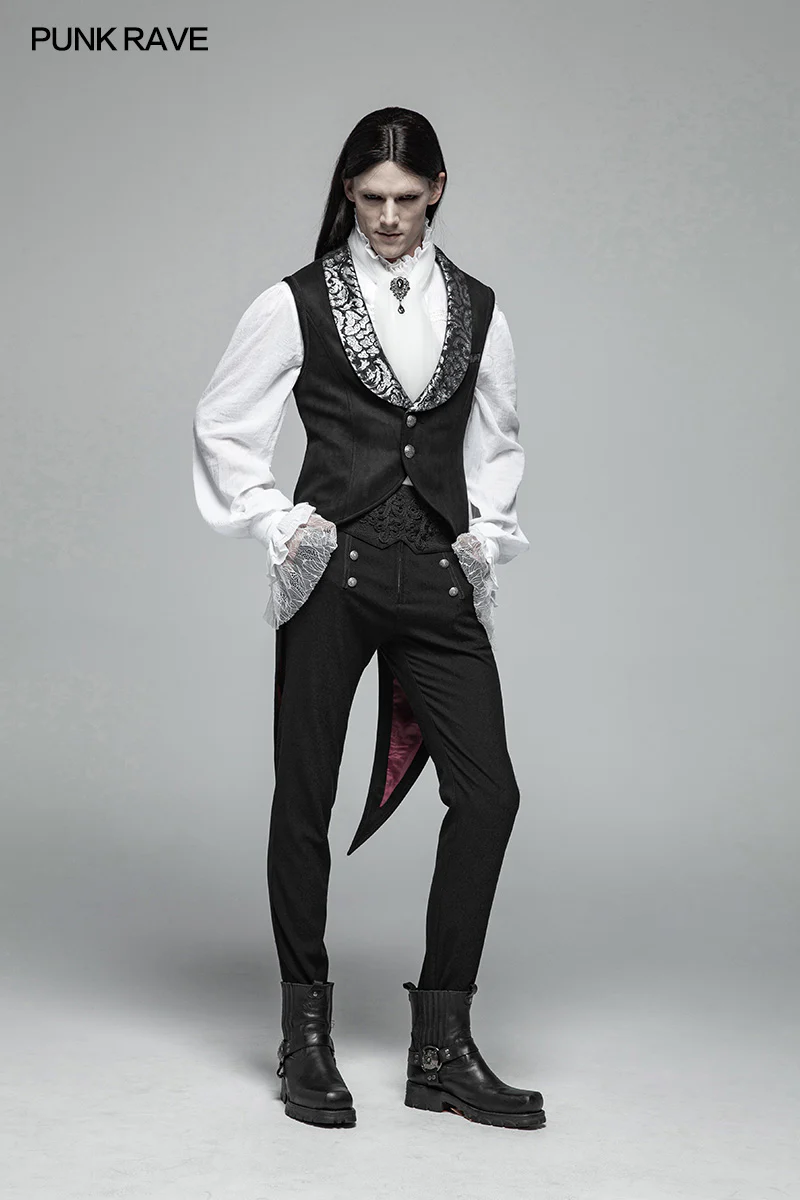 Gothic V-neck Swallow Tail Vest - Image 6