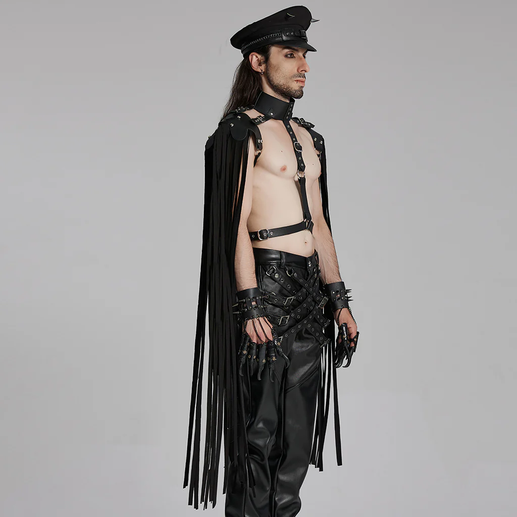 Handsome punk tassel shoulder armor - Image 2