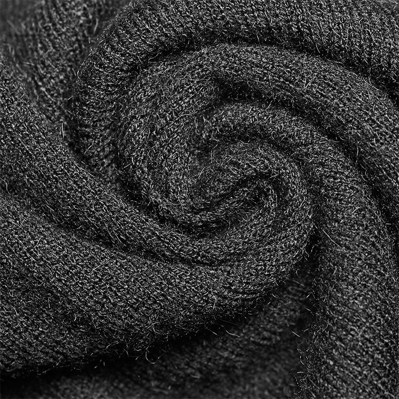 High Collar Irregular Hem Pullover Sweater - Image 5