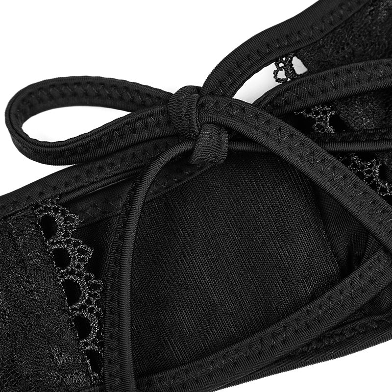High Elastic Gothic Accessories Lace Sexy Swimwear Bottom - Image 5