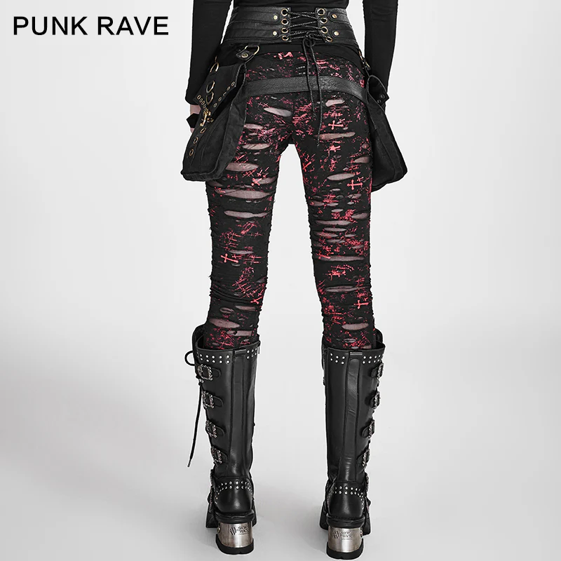 Hot Sale Broken Mesh Gothic Pants/leggings For Women - Image 6