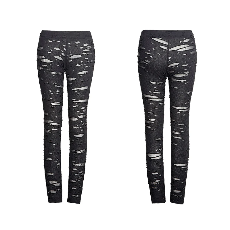 Hot Sale Broken Mesh Gothic Pants/leggings For Women - Image 8