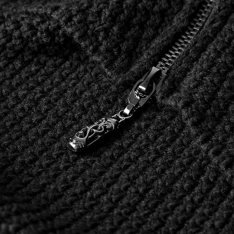 Irregular Gothic Style Loose Punk Sweaters Simple Pullover Joker Style - Image 5