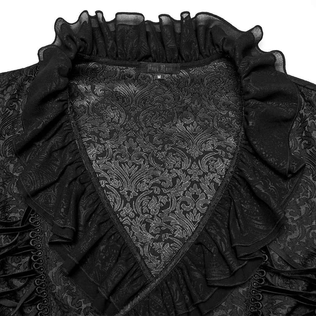 Jacquard Ruffled Collar Shirt - Image 7