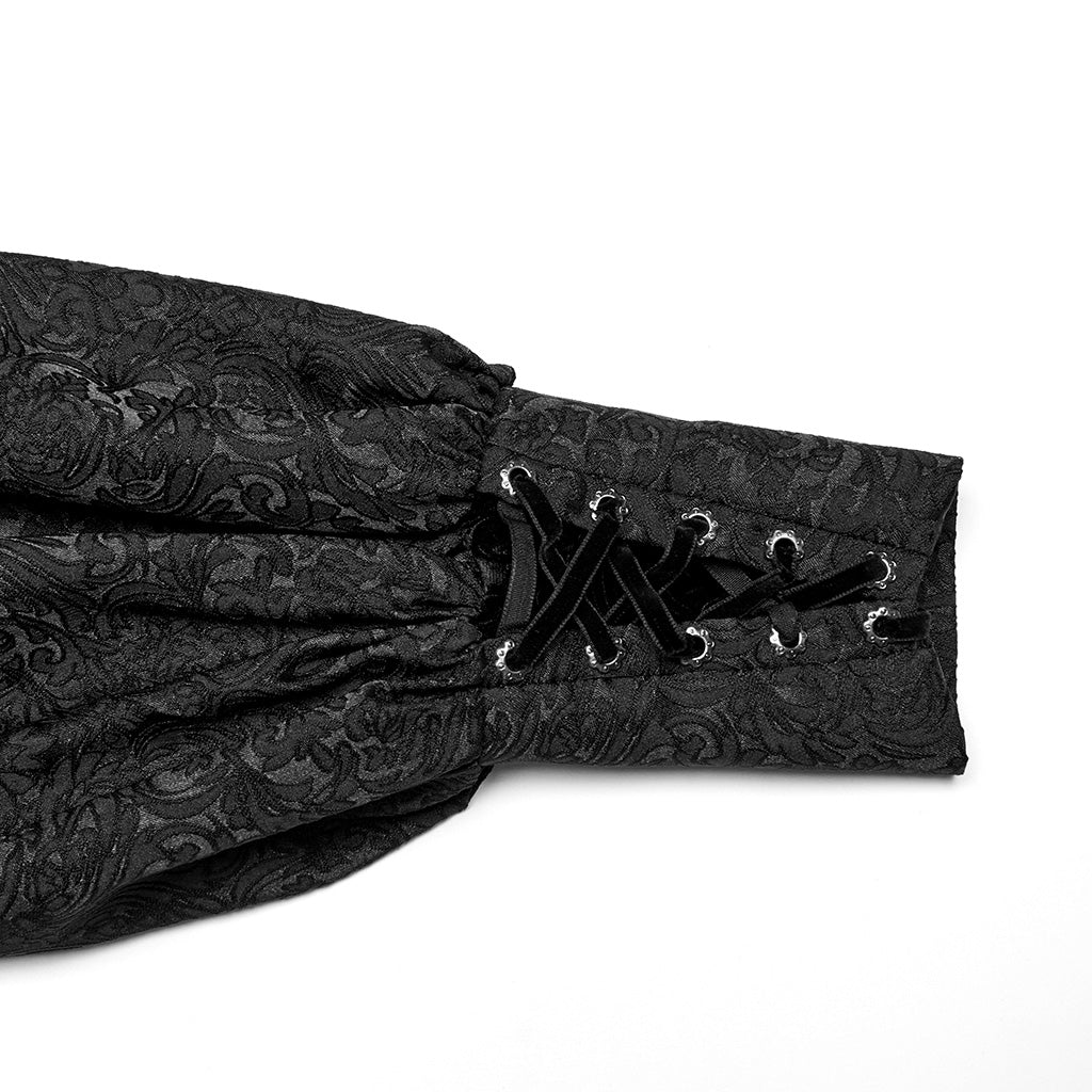Jacquard Ruffled Collar Shirt - Image 9