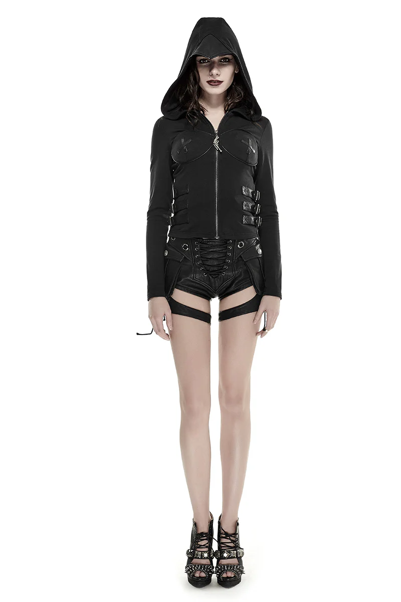 Latest Fashion Sexy Women Vintage Leather Punk Pants - Image 6