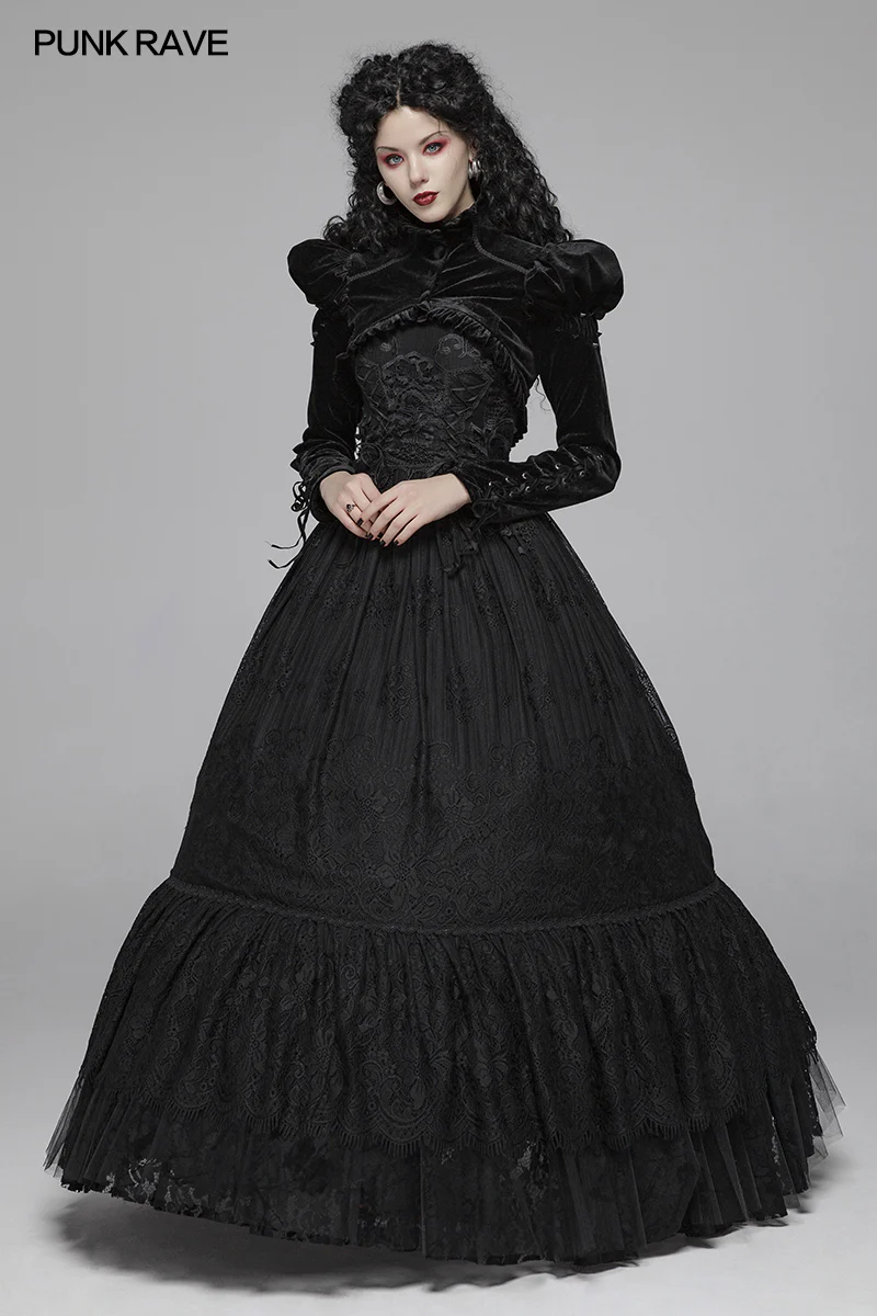 Lolita Standing Collar Bubble Sleeve Short Jacket - Image 6