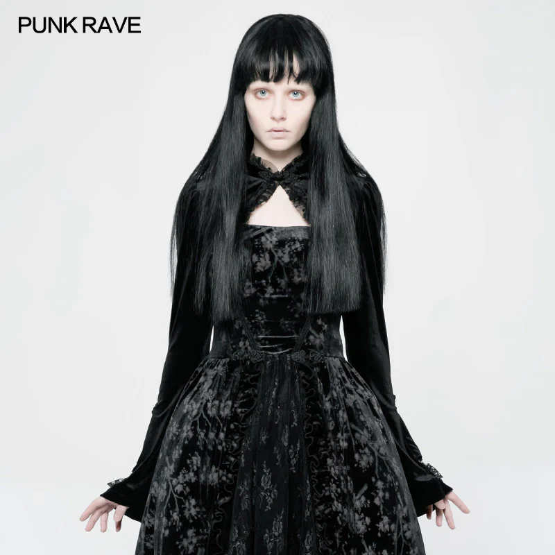 Lolita Style Bolero Exquisite Velvet Short Gothic Coat Wih Lace