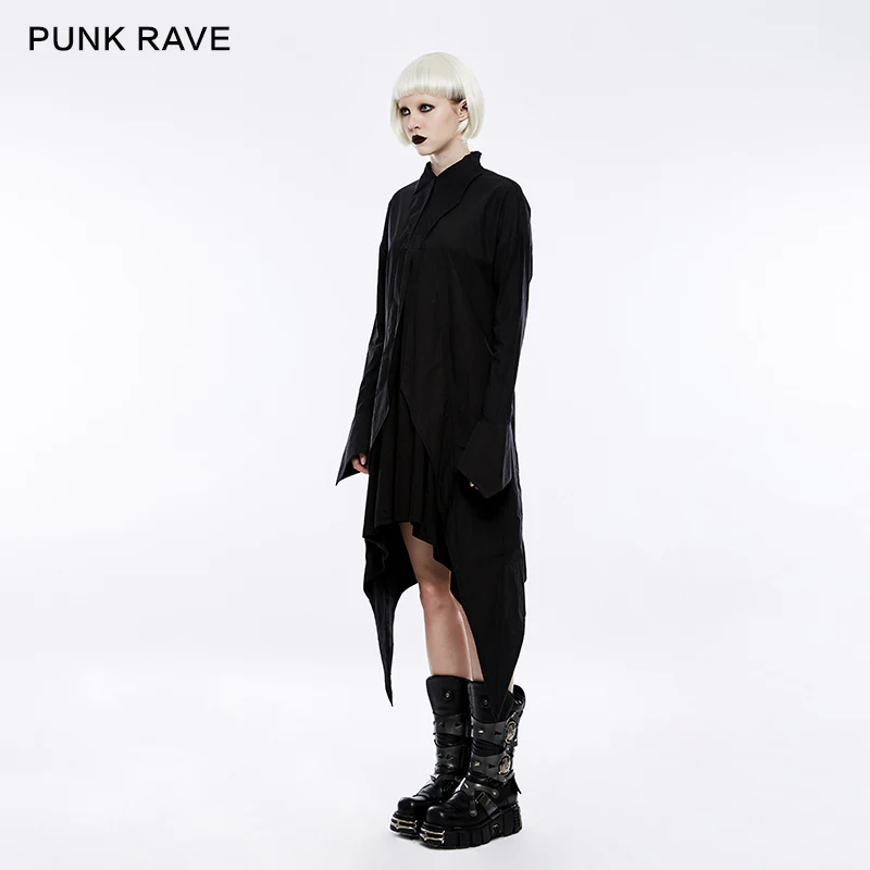 Loose Comfortable Cotton Gothic Shirt Dress - Image 2