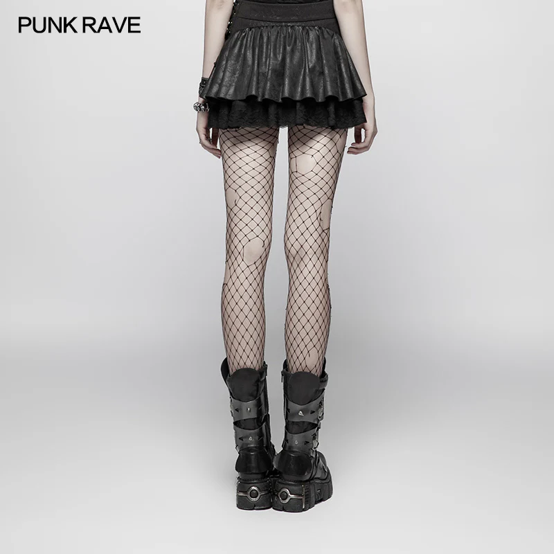 Lovely Steamy Ruffled Punk Miniskirt - Image 3