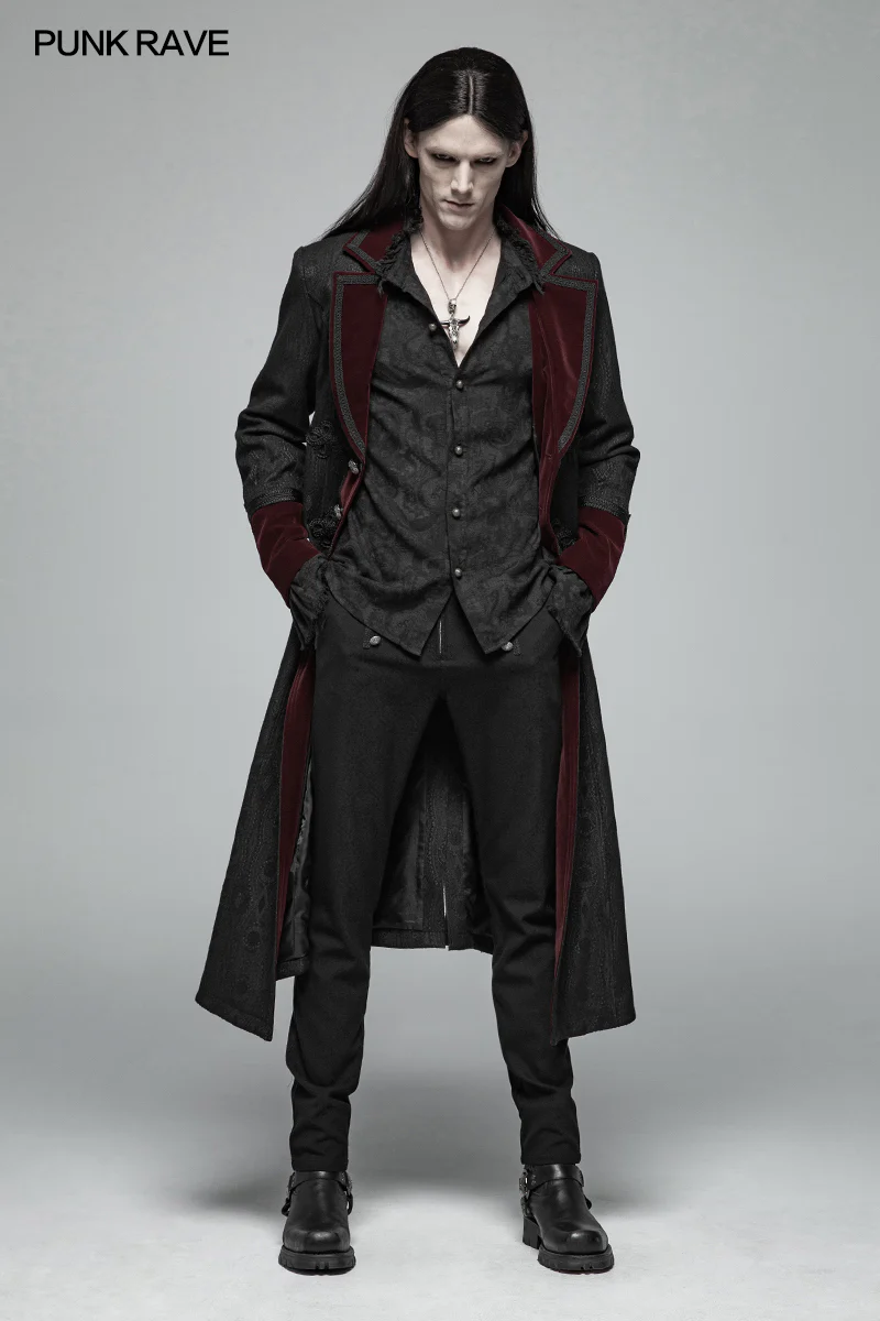 Men Decadent Gothic Printed Long Sleeve Shirt - Image 6