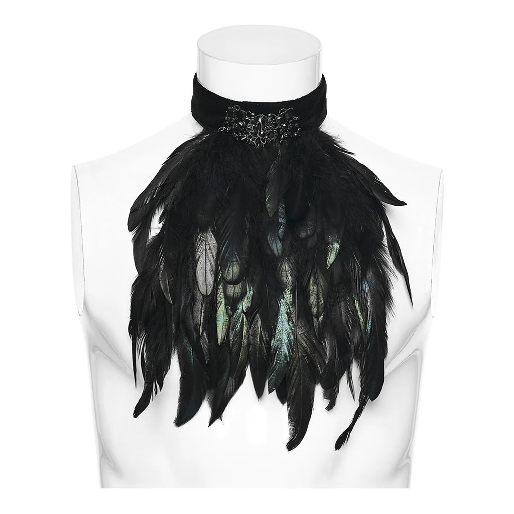 Men's Goth Feather Collar Pin - Image 5