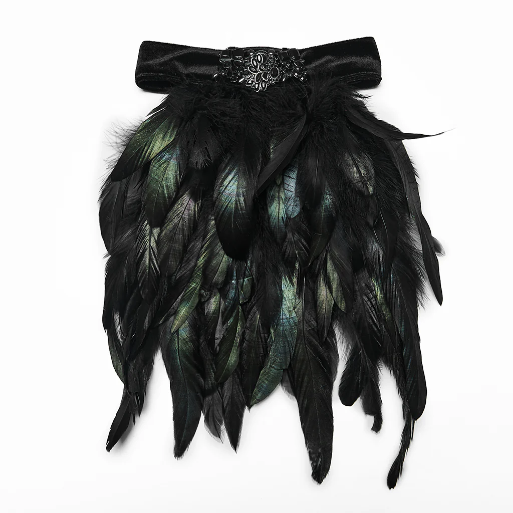 Men's Goth Feather Collar Pin - Image 7