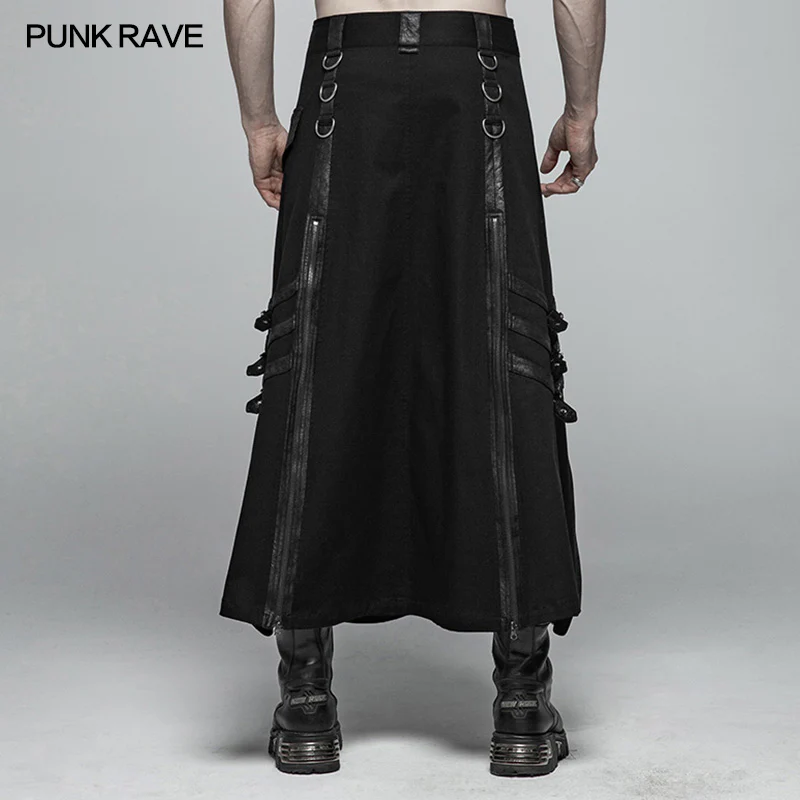 Mens Punk Long Half Skirt - Image 3