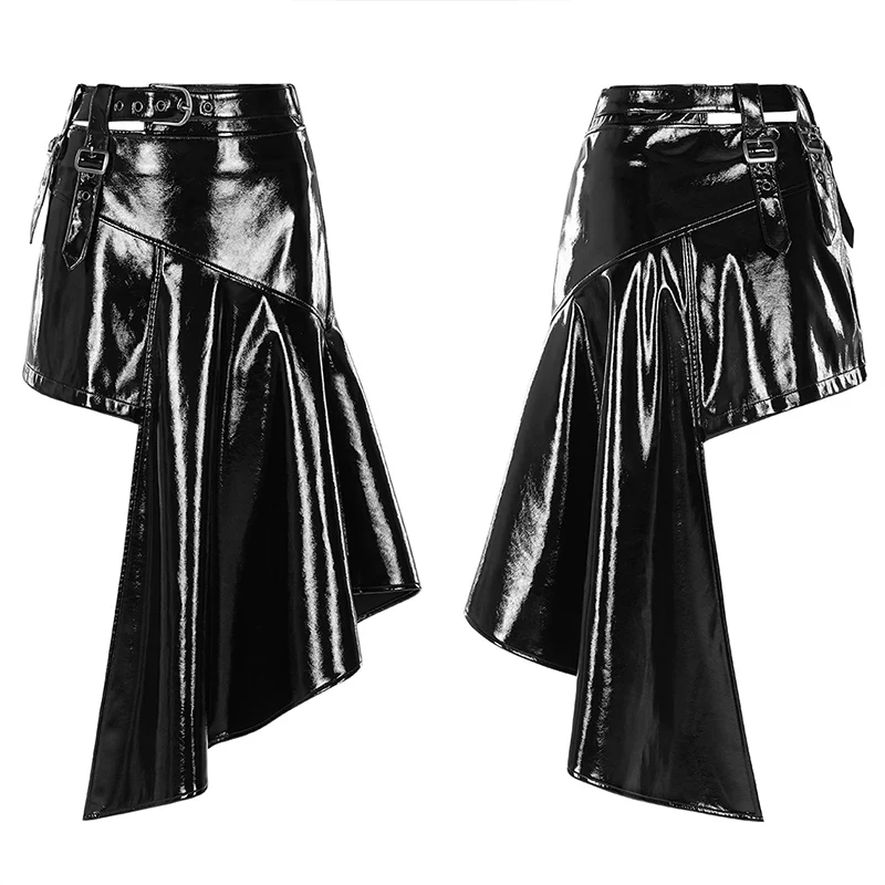 Metallic Rock Irregular Skirt - Image 4