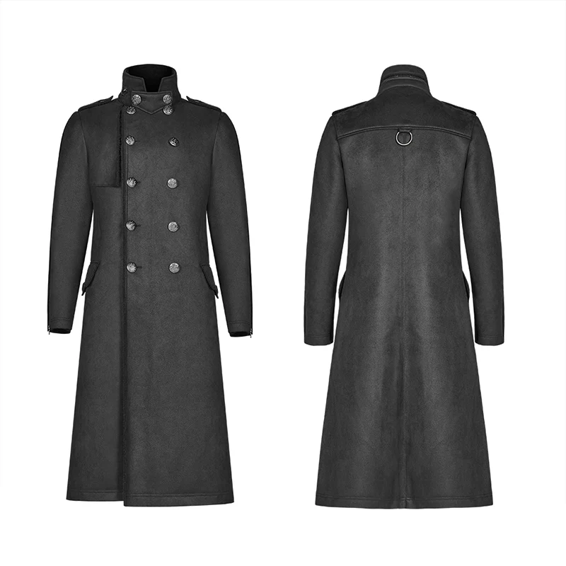 Military Style Medium Length Coat - Image 4