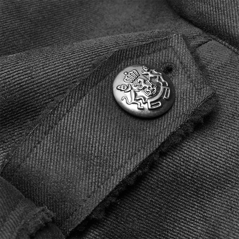 Military Style Medium Length Coat - Image 5
