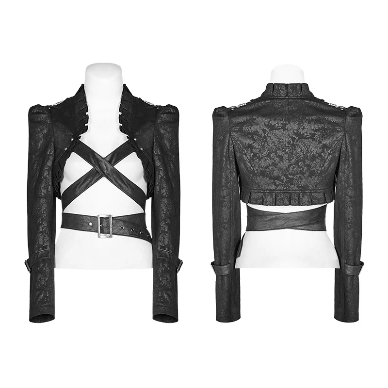 Military Uniform Handsome Cross Short Coat - Image 4
