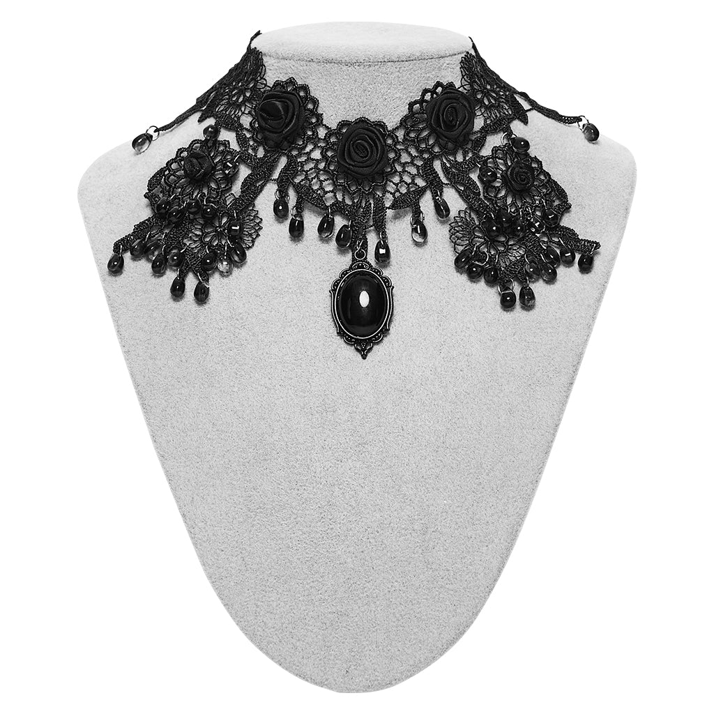 Noble Rose Lace Goth Necklace - Image 15