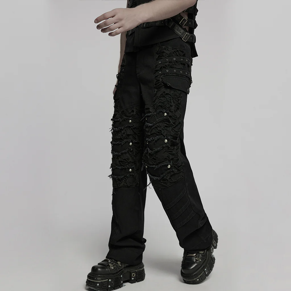 Personalized straight punk pants - Image 2