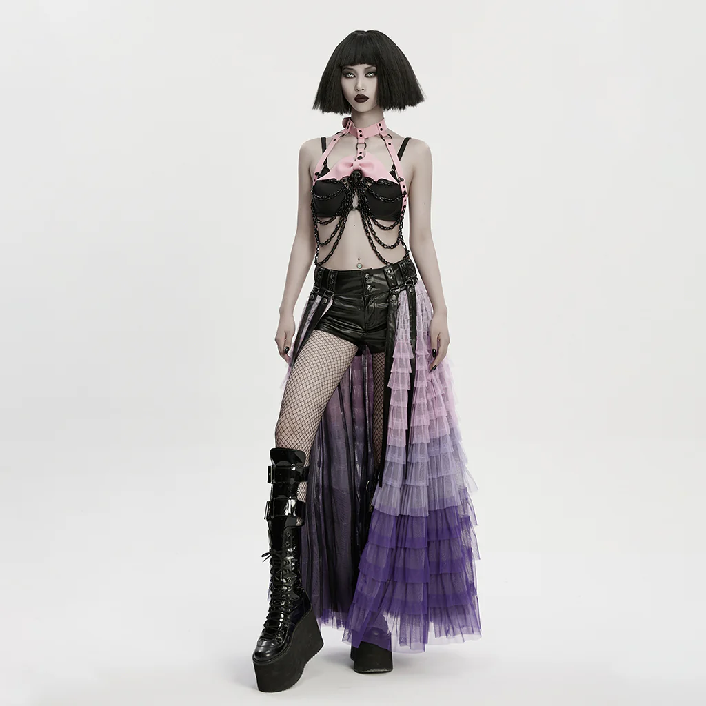 Punk Bat Bow Skull Chest Chain - Image 13