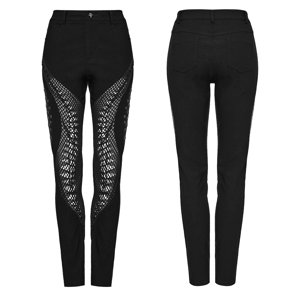 Punk burnt pattern hollow trousers - Image 6