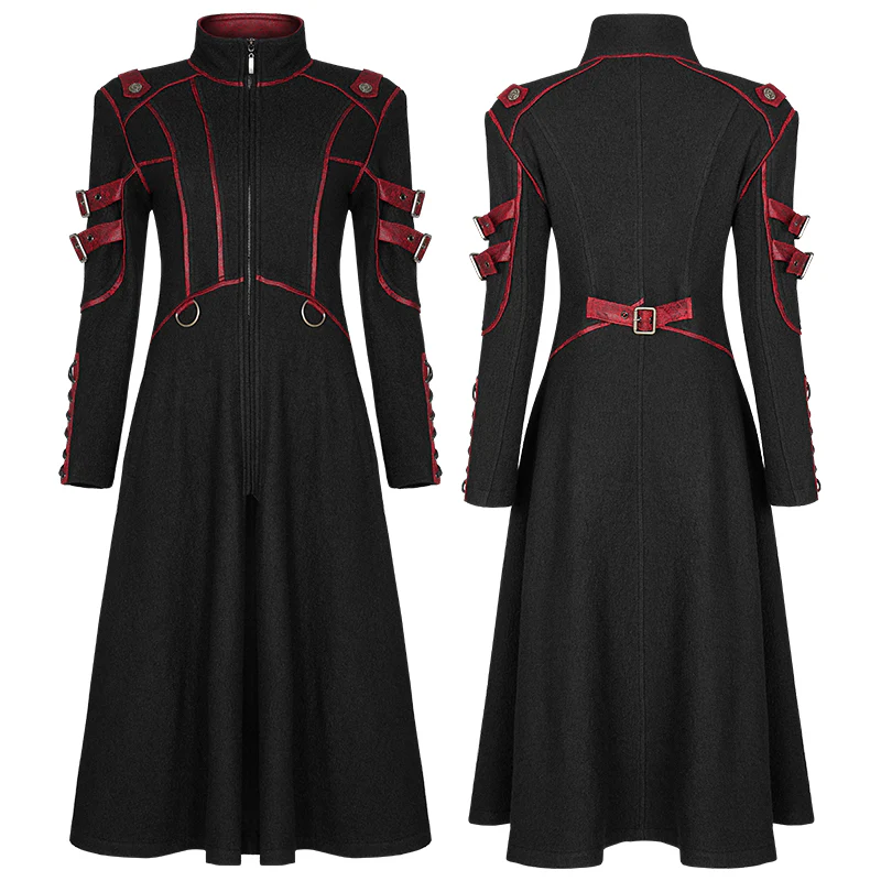Punk Casual Mid Length Coat - Image 9