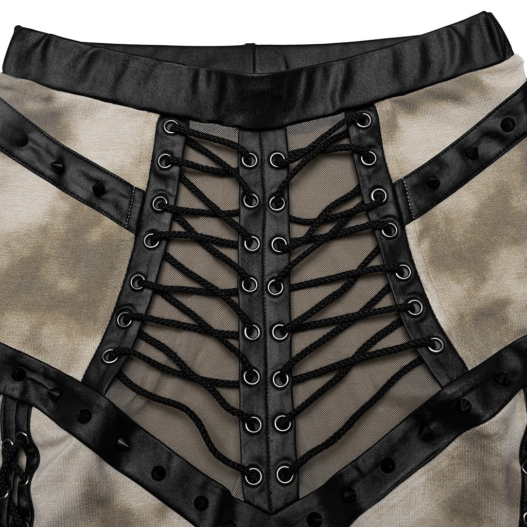 Punk cool drawstring slit skirt - Image 8